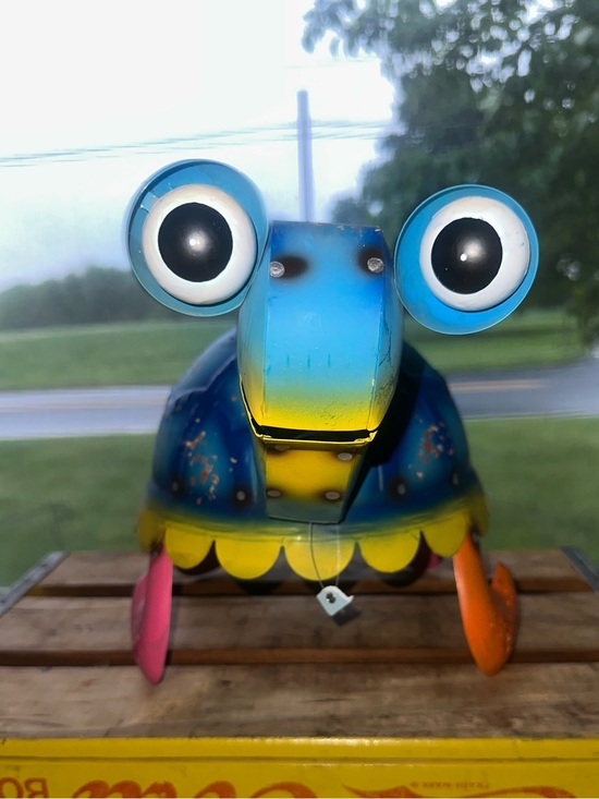 Source Unknown Other - Springy Metal Sea Turtle Statue with Bobbling Head ~New ~ Indoor/Outdoor